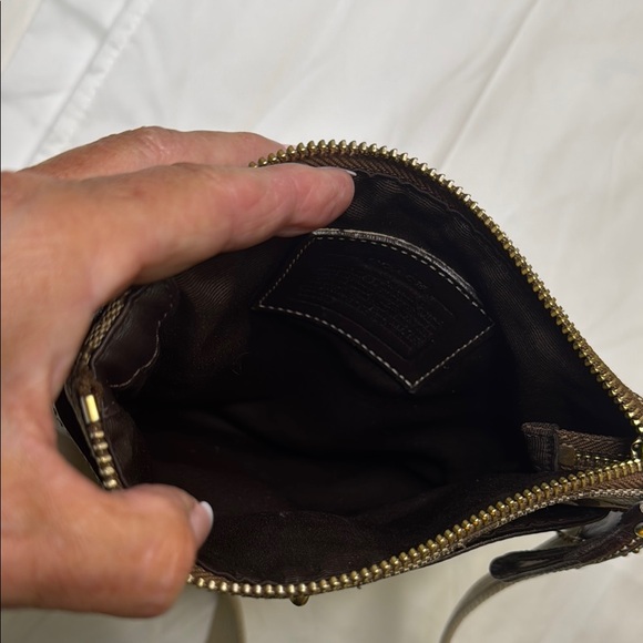 Coach Signature Turnlock Swingpack‎ Crossbody | Canvas & Leather Trim - Picture 12 of 14